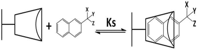 Figure 4. Inclusion of complex formation between CD and an analyte.