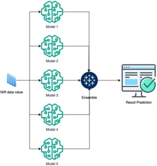 Figure 1. Ensemble learning framework for avocado ripeness classification using NIR spectral data.