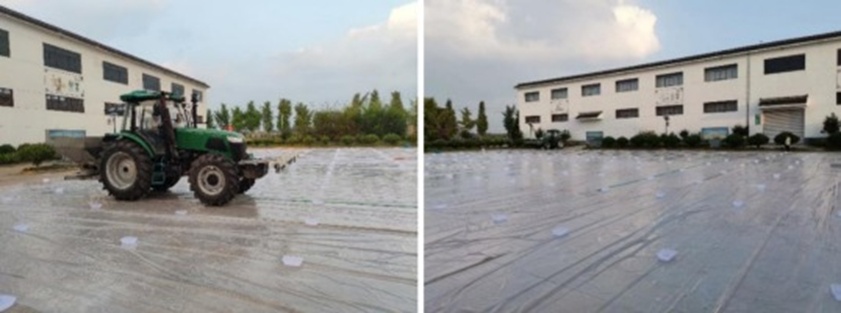 Figure 4. Performance test of fertilizer spreader.