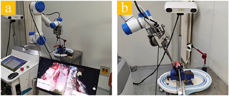 Figure 5. The data acquisition scenario using the developed robot.