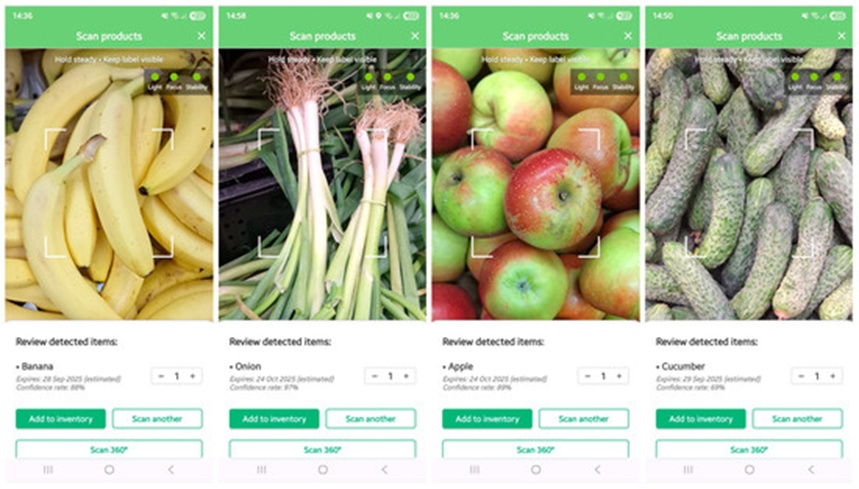 Figure 6. Fresh produce with no readable printed date, expiration estimated via category-based shelf-life rule. Source: Authors' supermarket testing, 24 September 2025.