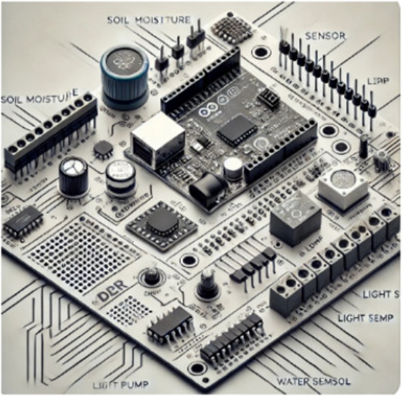 Figure 2. Smart agriculture system, with all components.