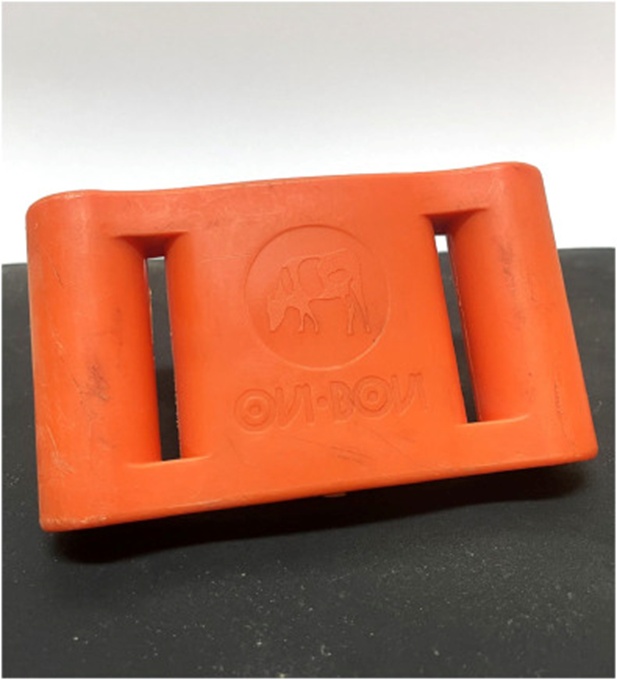 Figure 1. Ovi-bovi® tag with an accelerometer inside the shell.