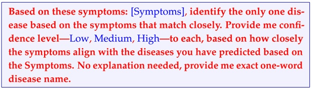 The following dialogue presents a prompt used to test the diagnostic capabilities of various language models.